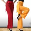Lockere Tanz-Modern-Hose Ballsaal-Tanz Fließend Hohe Taille Hose Latein Band Hohe Taille Weite Beine Latein-Tanzhose