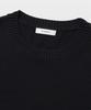 MANNERGRAM 100% Soft Cotton 3-Ply Round Neck Short Sleeve Knit Black