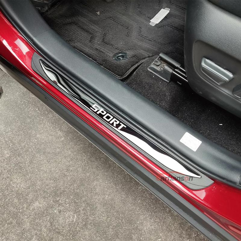 For Mazda BT-50 BT50 Car Door Sill Protector Scuff Plate Accessories Pedal Threshold Trim Styling Exterior Stickers 2024