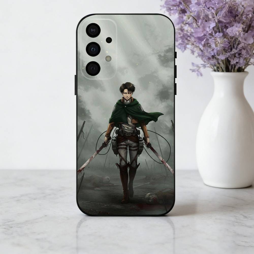 L-Levi A-Ackerman A-Attack O-On T-Titans phone Case For Samsung Galaxy A73,A72,A71,A70,A53,A52,A51,Others Soft Black Shell