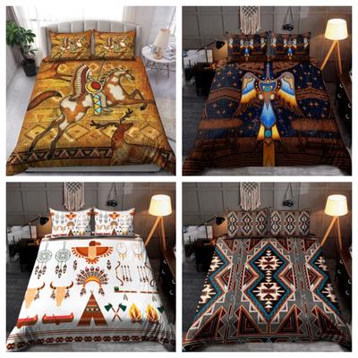 Tmarc Tee Horse Native American Bedding Sets Duvet Quilt Cover Set Pillowcase