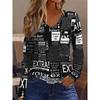 V-neck Long-sleeved T-shirt, Casual Fashion Long-sleeved Sports Shirt, New Women's Clothing Long-sleeved In Autumn and Winter
