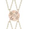 Four-Piece Star Moon Sun Cloud Best Friend Necklace Set