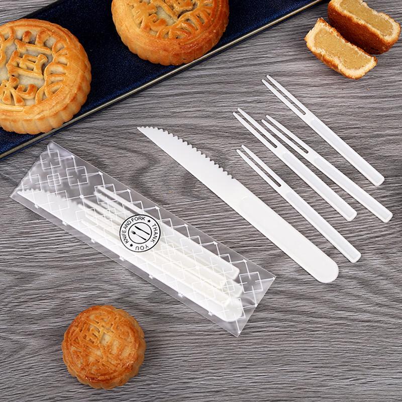 Disposable Mooncake and Fruit Cutlery Set