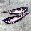 1pair Anime Eyes JDM Car Stickers Waterproof Moto Front Fairing Side Panels Fuel Tank Electric Scooter Auto Window Vinyl Decals