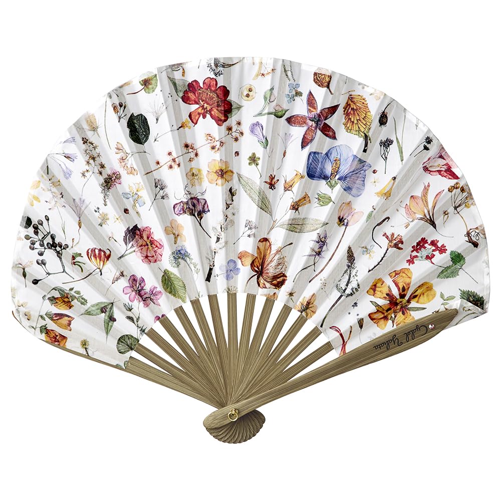 

Cyalel Yahata Liberty Print с мерцающим цветочным шелком и идеально подходит для японской и западной жары и лета. Включает сумку для веера и подарочную коробку из дерева павловнии.