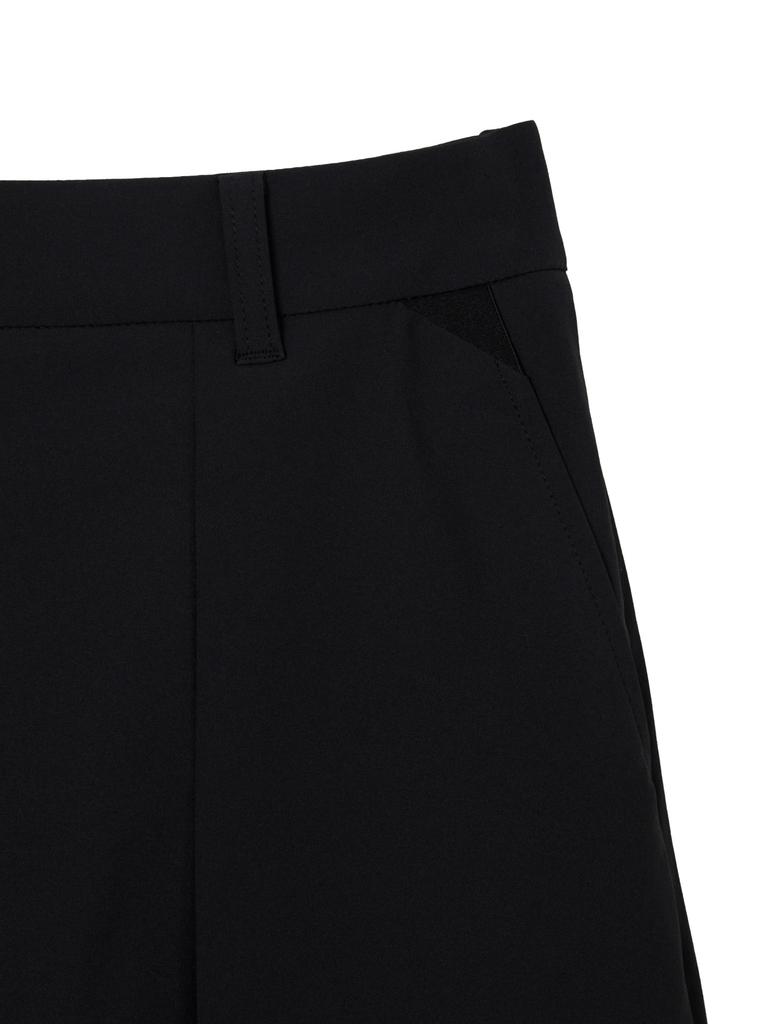 WIDEANGLE To W.Ice Cold Sense Banding Culotte Shorts L_Black