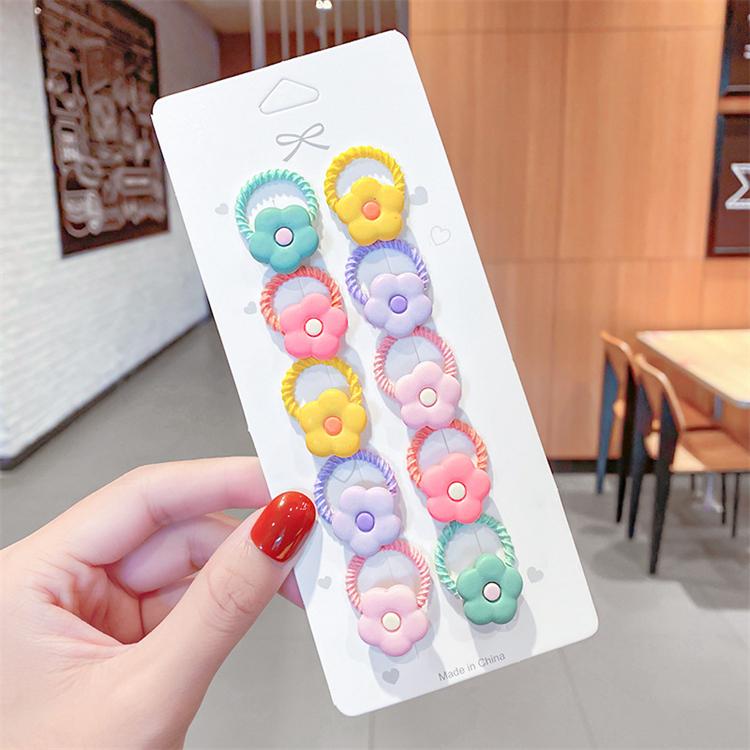 10pcs/set Hair Accessories Girls Rubber Bands Scrunchies Elastic Hair Bands Kids Baby Headband Hair Ties Gifts
