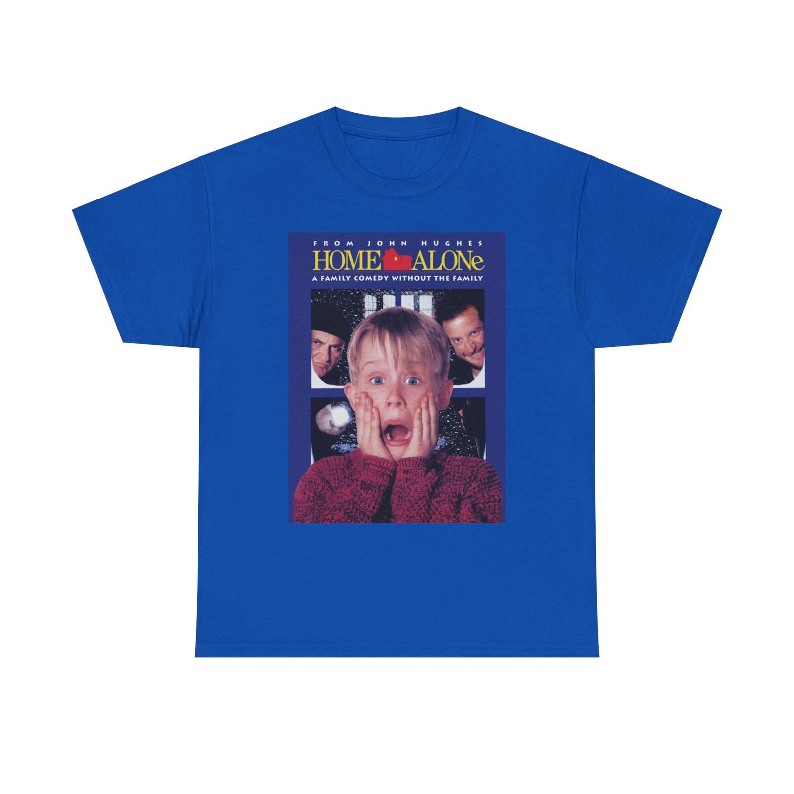 

Home Alone Graphic T Shirts Retro Movie Poster Christmas Gift Woman Man Heavy Cotton Tshirt New Year Xmas Shortsleev S