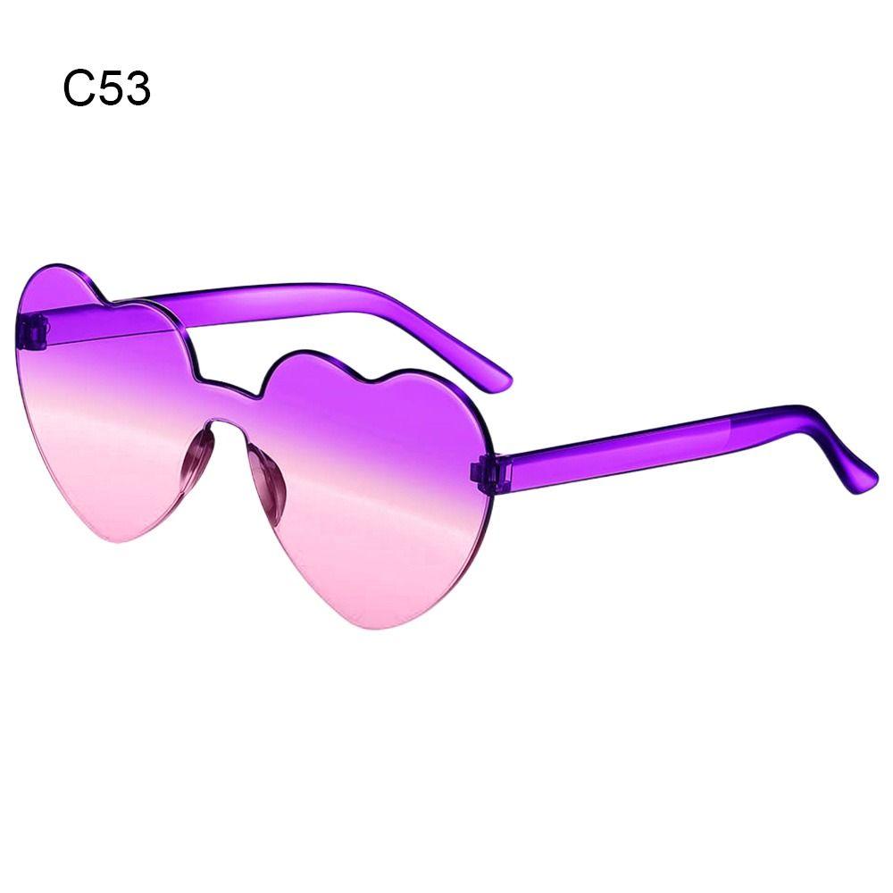 Heart-shaped Sunglasses Colorful Heart Glasses Gradient Lenses Candy Color Shades, Funny Party Sun Glasses for Adults