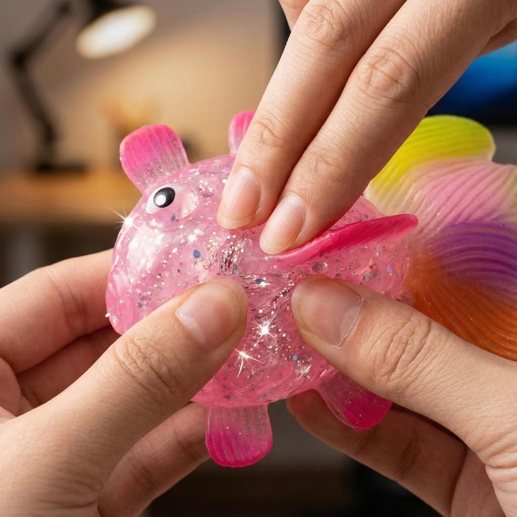 Zufällige Farbe Maltosefarbenes Spielzeug - Dieser weiche, tropfenförmige Fisch hat ein wunderbares Gefühl und ist .