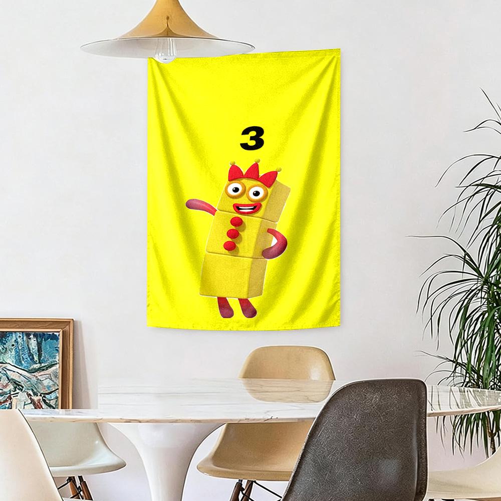 Numberblocks Nástěnná dekorace Gobelín Umění Pro památku mazlíčka Narozeniny Svatba Večírek Pozadí Rodinný dárek
