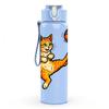 1PC Tabby Cat Playing Soccer Print 750ml Color Plastic Sports Water Bottle Leakproof Flip Straw Lid Suitable for Sports Office Home Use