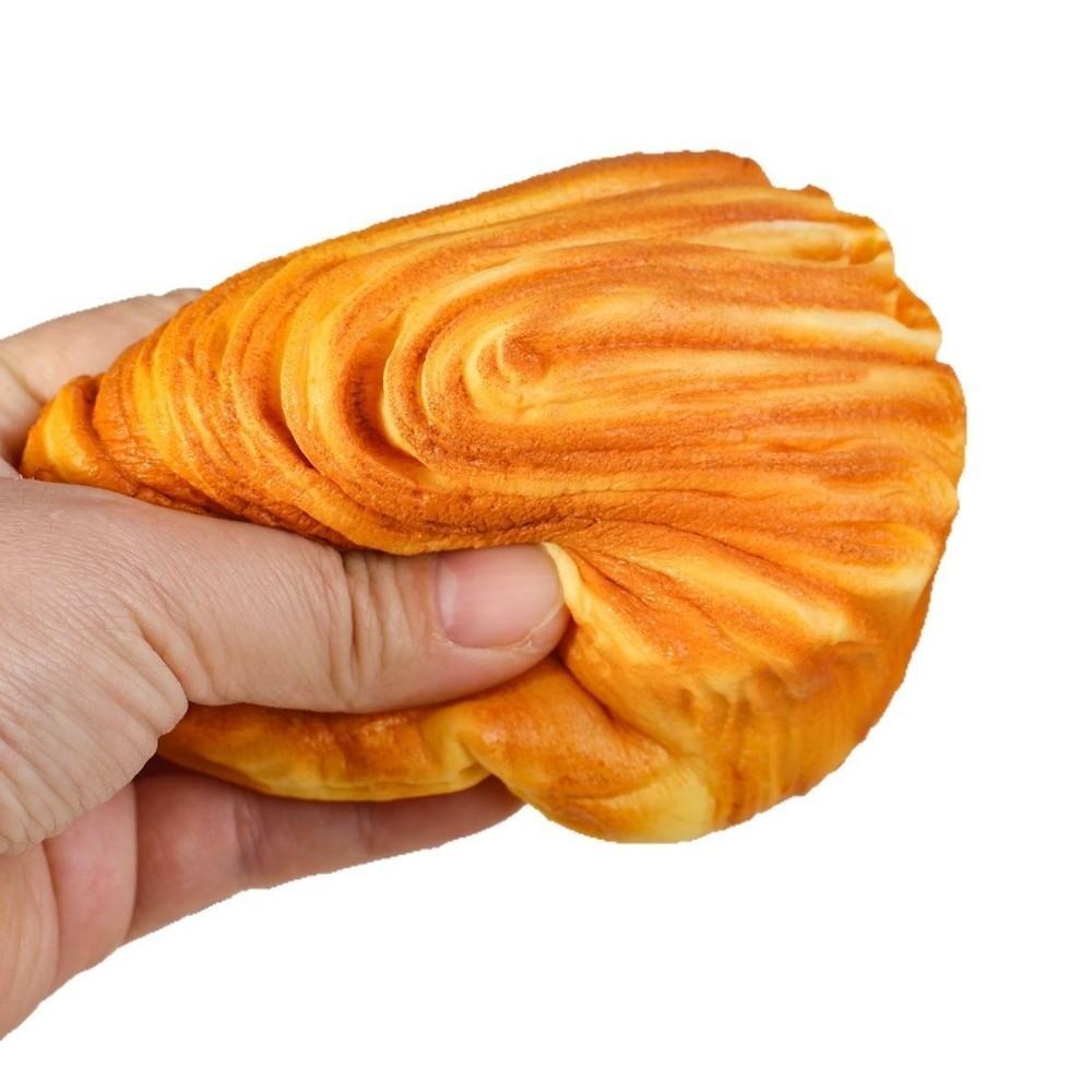 Soft Simulated Cheese Bun Stress Relief Squeeze Toy Funny Bread Squishy Toy for Adults Kids Gift