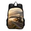 Train Round Front Bag Backpack Fashionable Large Capacity New Lightweight Printed Best Companion for Boys and Girls