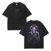 Feitan Portor Print T-shirt Anime Hunter X Hunter Clothing Men Women Casual Tshirts Retro Washed T Shirt Harajuku Cotton Tops