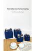 Linen Tea Set Travel Bag: Portable, Thickened, Anti-Collision, One Pot One Cup Storage.