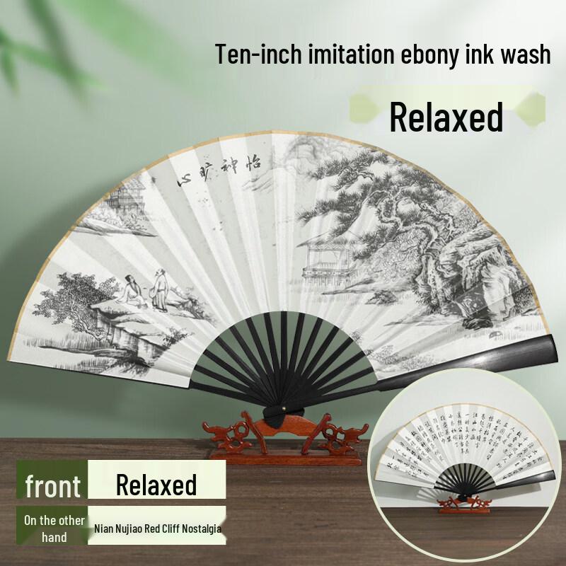 Традиционный шелковый складной веер LIEI