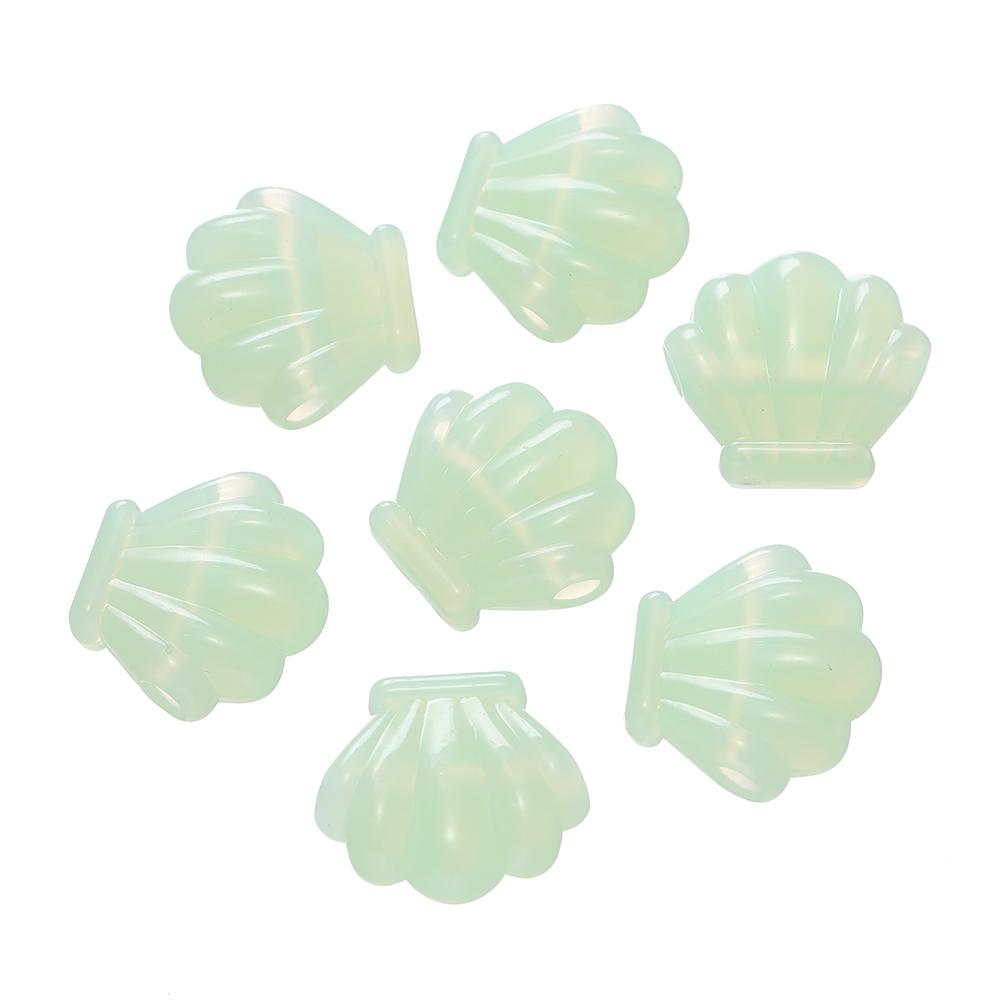 10pcs/lot Jelly Color Shell Shape Acrylic Beads Necklace Loose Spacer Beads For DIY Jewelry Making Bracelet Handemade Findings