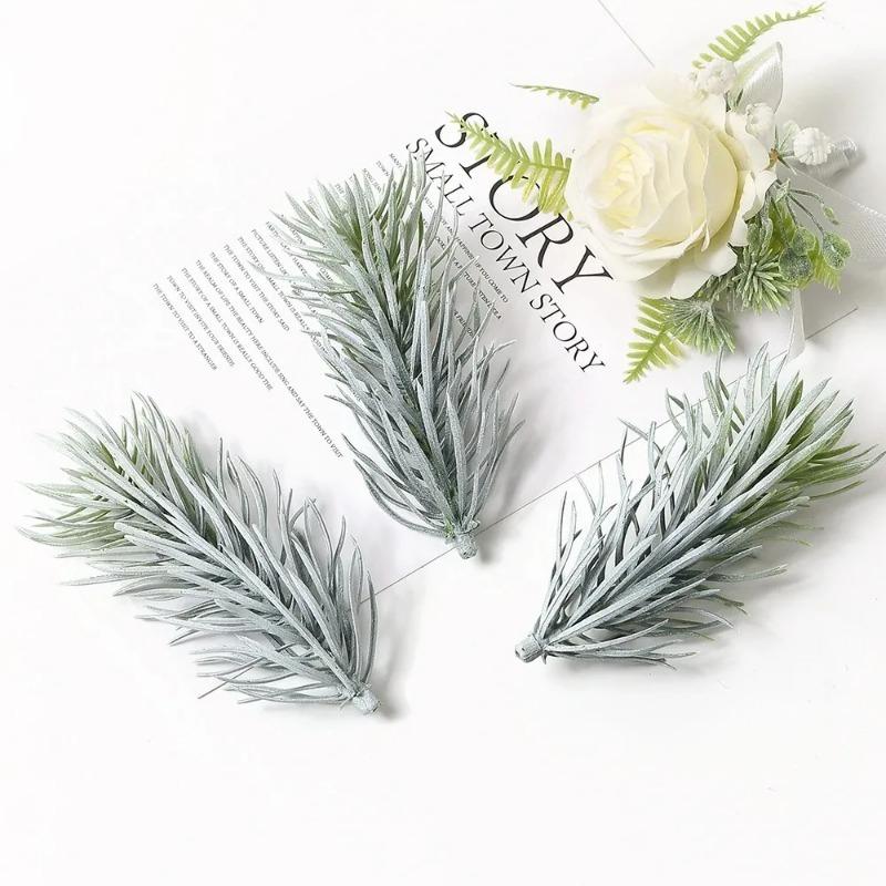 Green Artificial Plants Leaf Party Home Wedding Decor Accessories DIY Cake Candy Box Garland Christmas Decoration Flowers Wreath