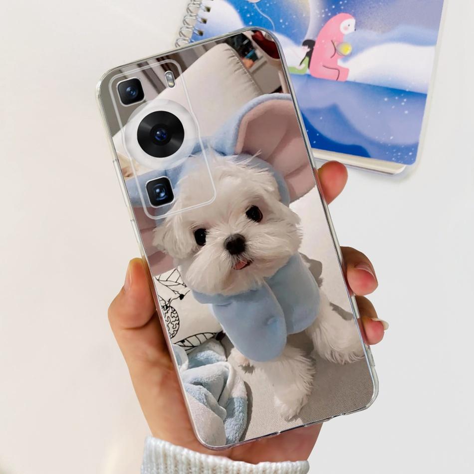 

Чехол для телефона Huawei P60 Pro MNA-LX9 / P60 LNA-LX9 Huawei P 60 P60Pro Милый Панда Цветок Расписной Мягкий Силиконовый TPU Чехлы Huawei P60 Pro