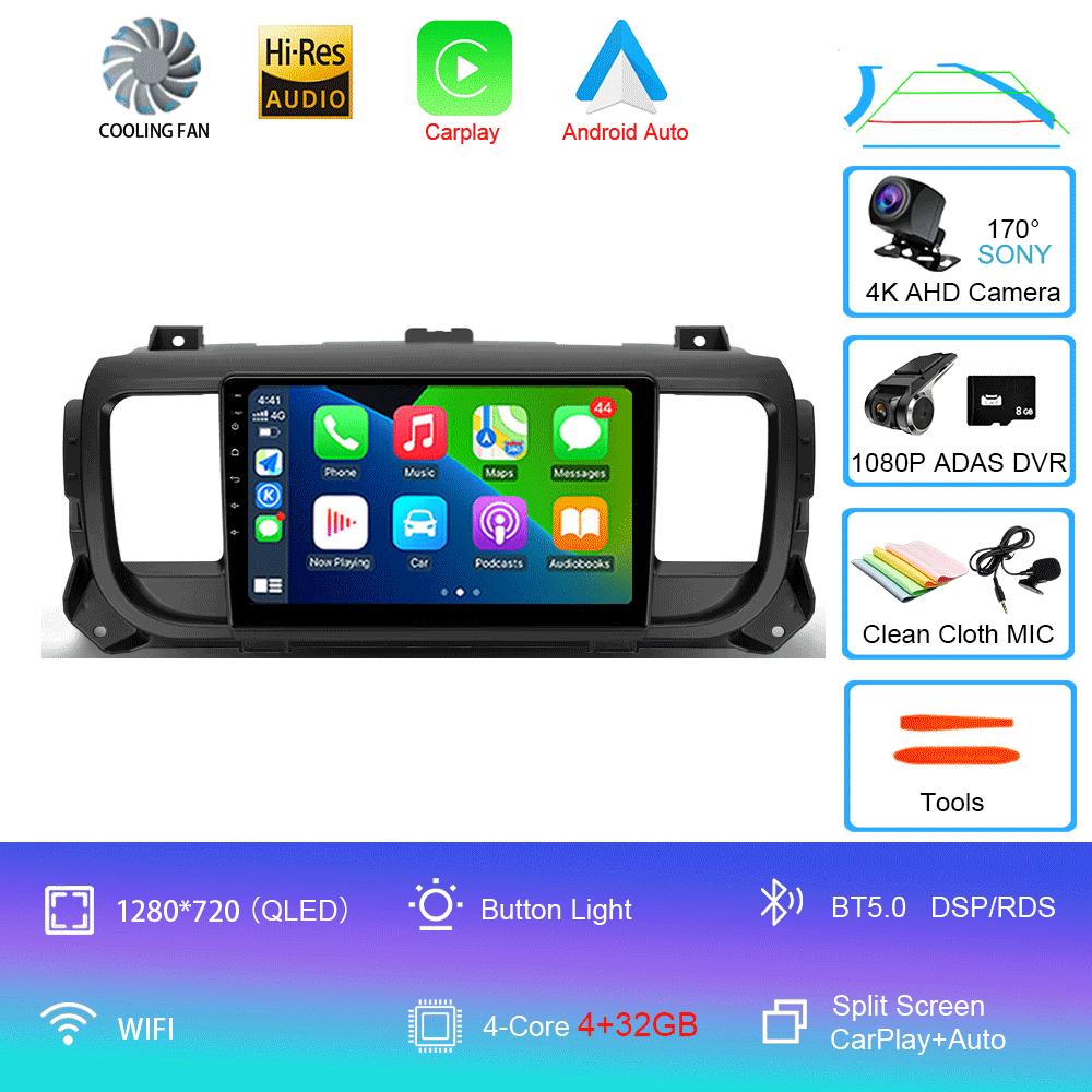 Android 14 Carplay For Citroen Jumpy III 3 SpaceTourer 1 For Peugeot Expert 3 2016 2017 2018 - 2021 Multimedia Player Car Radio