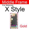 Middle Frame For Motorola Moto X2 X Force X Play X Style X Pro Droid Turbo 2 Middle Frame Housing Bezel Cover Parts