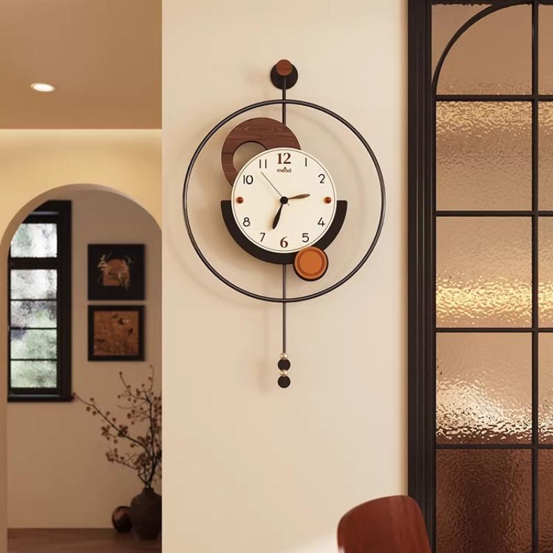 Creative Wall Clock Living Room Light Luxury Wall Watch Modern Entrance Silent Pendulum Clock Bedroom Decoration Accessories