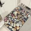 1 יחידה שטיח רצפה בדוגמת אבן לבית, חדר אמבטיה, שטיחים סופגים, שטיחים מונעי החלקה, ציוד לקישוט הבית