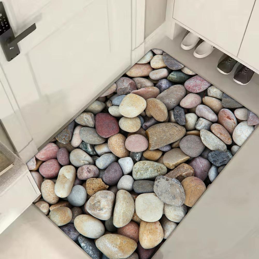 1 יחידה שטיח רצפה בדוגמת אבן לבית, חדר אמבטיה, שטיחים סופגים, שטיחים מונעי החלקה, ציוד לקישוט הבית