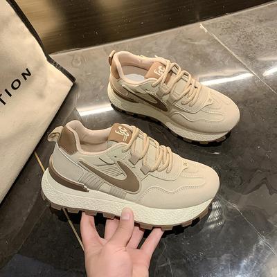 Retro Platform Dad Shoes Women 2025 Autumn New Super Fire Pink Lightweight Sports Shoes Casual Forrest Gump Shoes