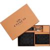 Coach Men's Short Wallet, Card Holder, & Keychain Gift Set