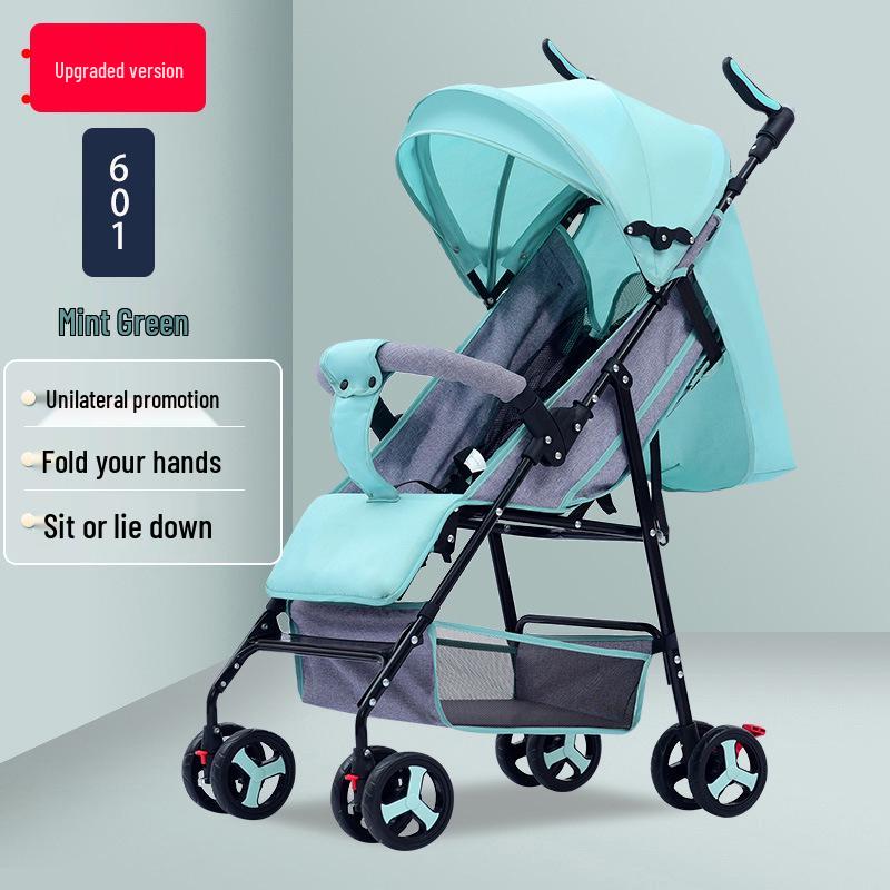 Multifunctional Lightweight Foldable Baby Stroller with High Landscape Design