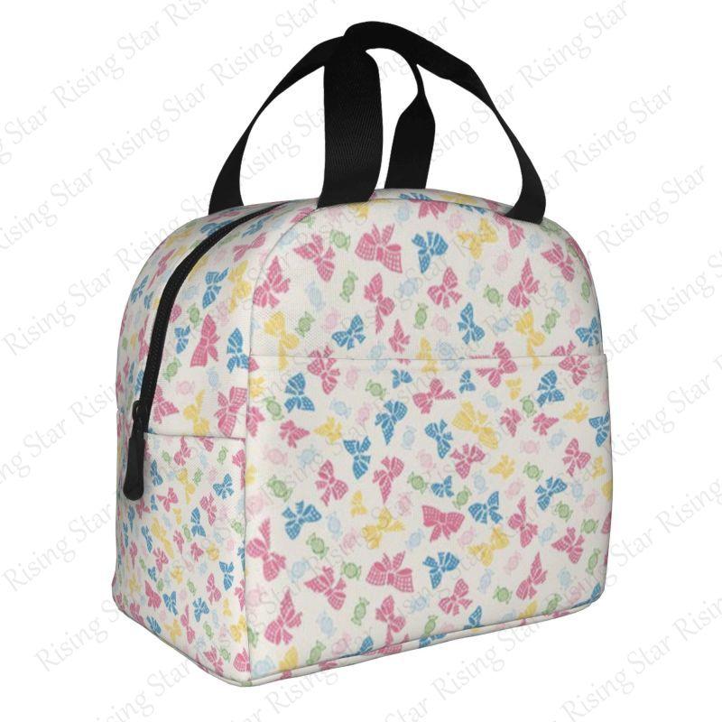 Black white stripes Lunch bag insulated lunch box bag students and office workers carry lunchs box bag insulated Lunch Pack