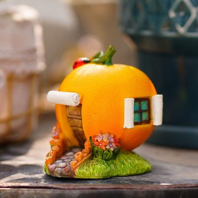 Orange House Creative Fruit House Ornament Desktop Micro Landscape Bonsai Car Decoration Gift Kindergarten Landscape