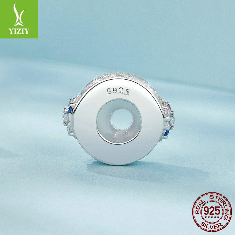 Star Silicone Positioning Diy Bracelet Beads, Niche S925 Silver Brushed Effect Bracelet Beads