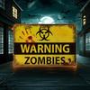 Vintage Warning Zombies Biohazard Metal Tin Sign Spooky Halloween Horror Themed Wall Decor for Home and Party