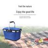 Large Insulated Picnic Basket with Foldable, Portable Design for Outdoor Use and Camping