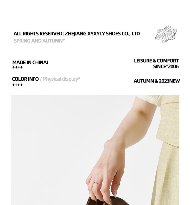 [Same as in the mall] French pointed double layered square buckle thin heel low heel shallow mouth single shoe