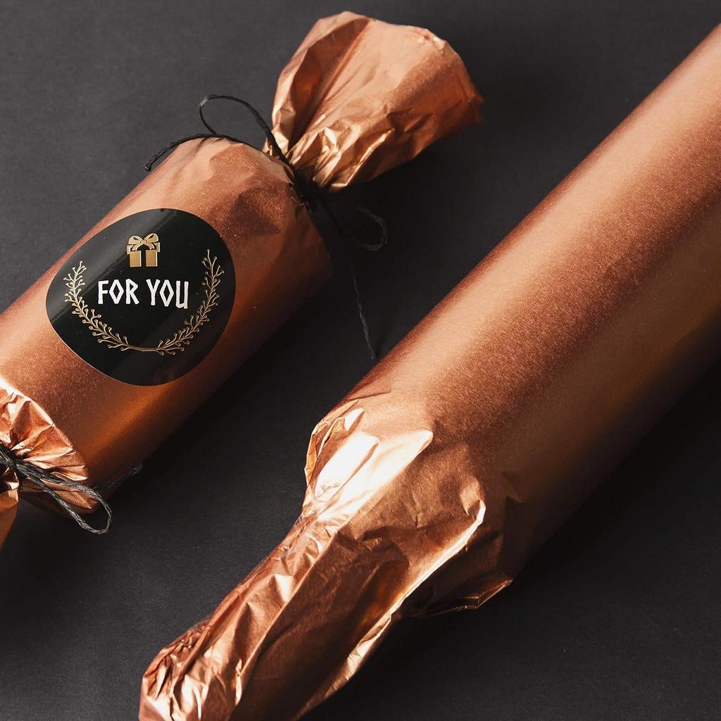 25 Sheets Gift Wrapping Tissue Paper - Rose Golden Tissue Paper for DIY Crafts, Pack Bags