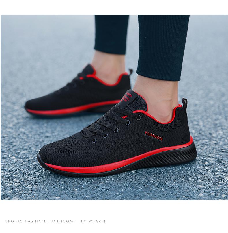 Fashion 2025 Men Running Walking Knit Shoes Fashion Casual Sneakers Breathable Sport Athletic Lightweight Men Sneakers Casual Shoes