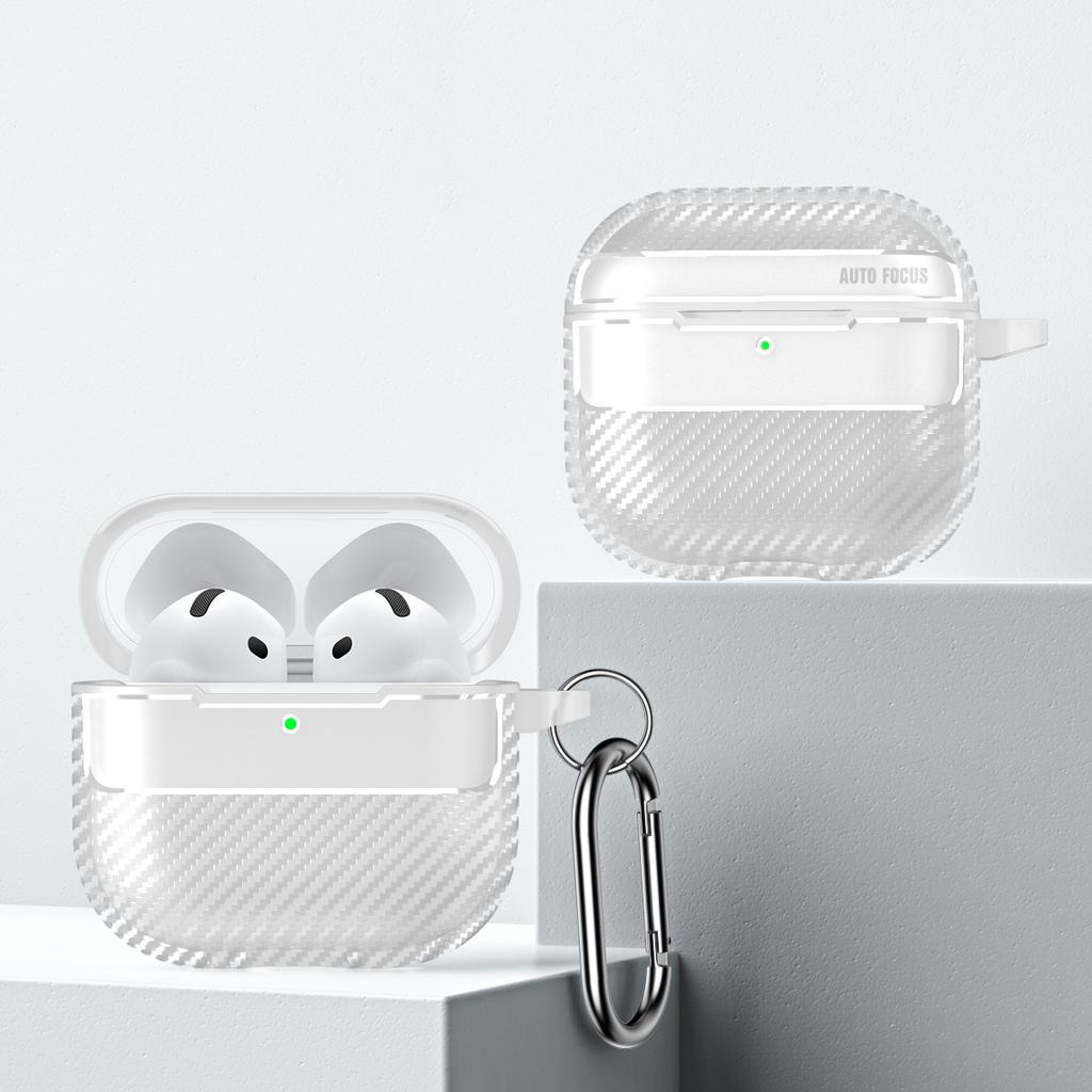Business Carbon Fiber Pattern Earphone Accessories For Airpods 1 2 3 4 Protective Cover Suitable For Airpods Pro/Pro2/Pro3