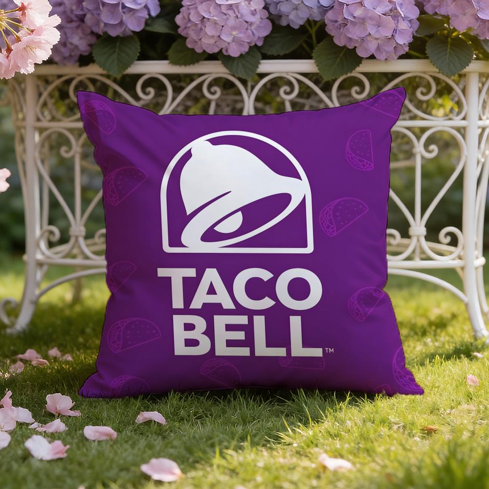 Mexican Flavor T-Taco B-Bell Cushion Cover Home & Car Dual-Scene Pillow Cover: Reversible for Premium Comfort