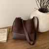 PU Shoulder Bag for Women with Suede and Smooth Panel Design Ideal for Daily Use Work