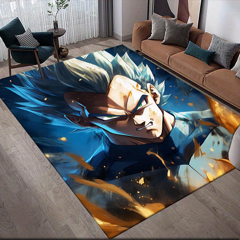 Dragon Ball Character Collection Square Area Rug, Non-Slip Floor Mat for Living Room, Perfect Gift for Fans