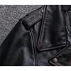 Chinese Size Men Leather Jacket Turn Down Collar Vintage Leather Jacket For Men Jackets Natural Cowhide Male Coat Autumn