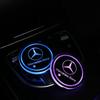 FA9LED Luminous Car Water Cup Holder Coaster Lamp For Mercedes Benz W203 W204 W205 W210 W211 W212 W221 W222 CLS CLA CLK SLK GLK