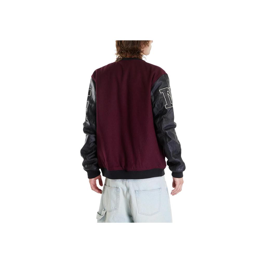 Nike Logo Letter Embroidery Color Block Casual Jacket Men Jacket Dark-Brown Red FQ0298-681