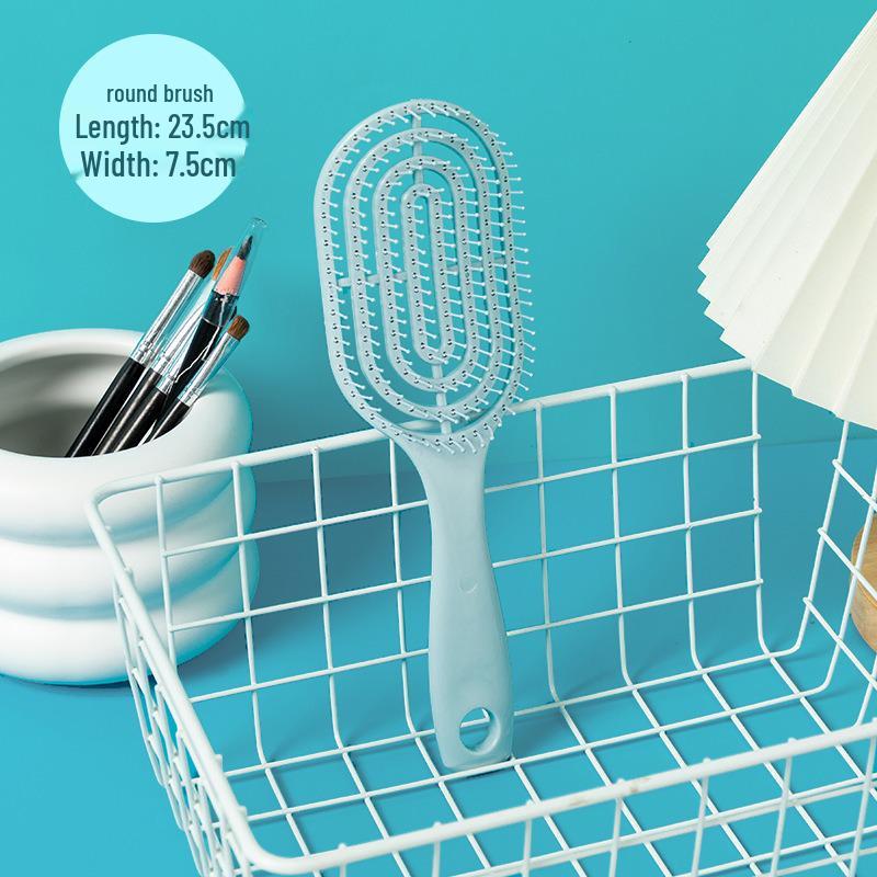 Women's Rib Comb for Root Volume & Styling: High Crown, Long & Curly Hair Massage, Large Curved Design.