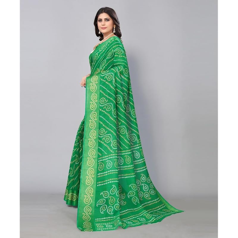 Yashika Women' Linen Jari Printed Saree With Blouse Piece(JETPURI )
